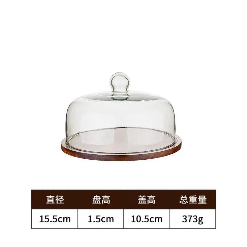 Cloche à Gâteau en Verre Transparent