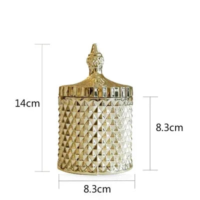 Copa de cristal para dulces, estilo europeo creativo con tapa, tarro para dulces, bandeja, cubo para dulces, tarro de almacenamiento, decoración creativa para sala de estar