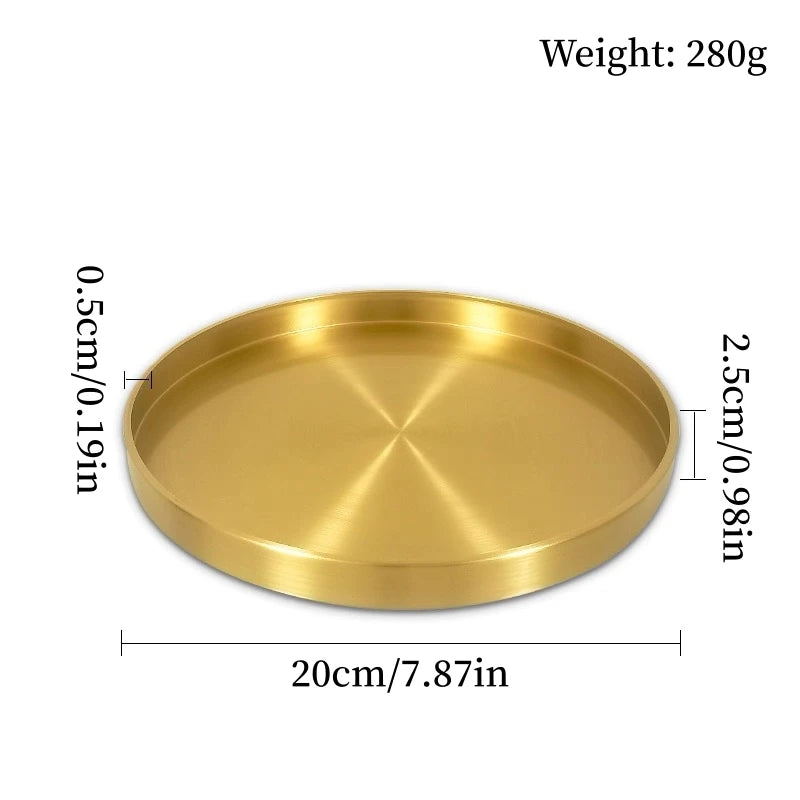 Plateau Laiton Rond Buffet Pro