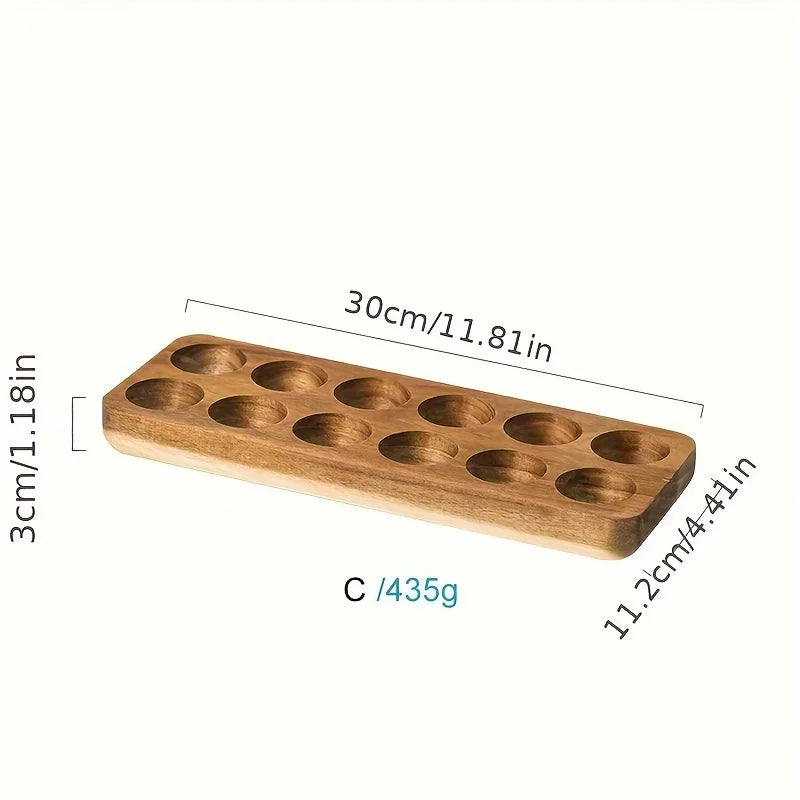 Présentoir à Œufs en Bois Multi-Compartiments