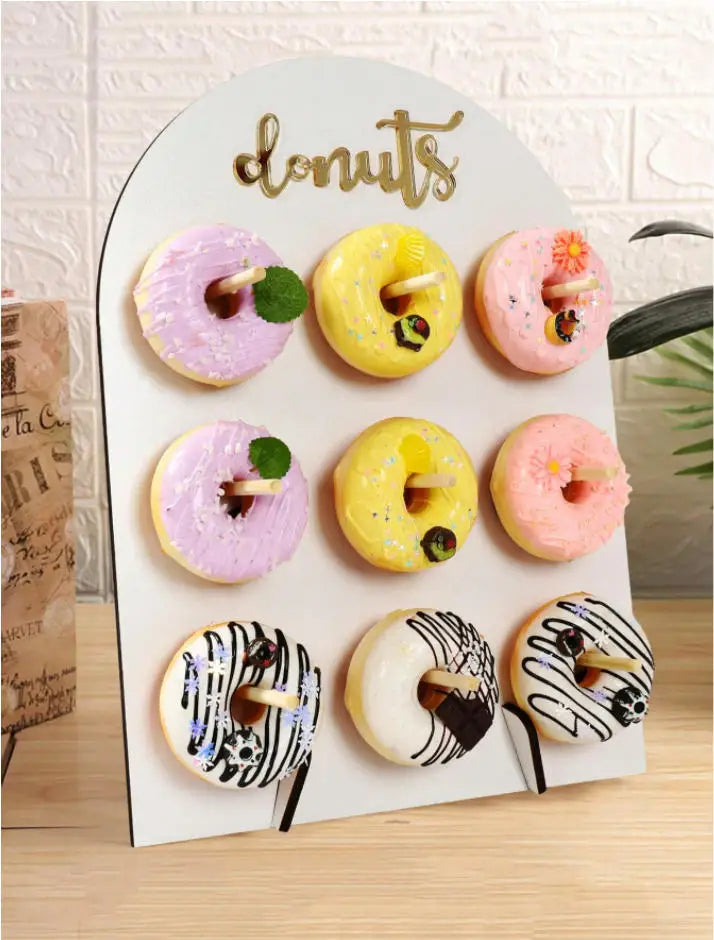 Présentoir Bois 9 Trous Donuts