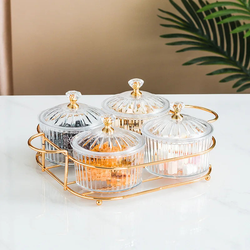 Plateau Fruits Secs Compartimenté Transparent