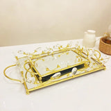 Plateau Miroir Doré Art Déco