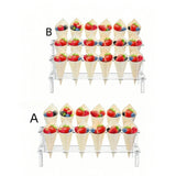 Présentoir Trapézoïdal Acrylique Desserts Glace