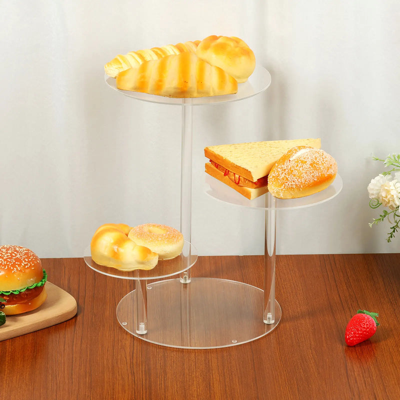Présentoir Cupcake Acrylique 4 Étages – set buffet événement chic et moderne
