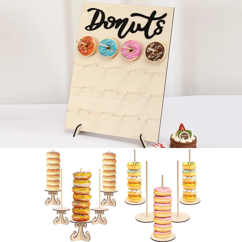 Plateau Support à Donuts Bois