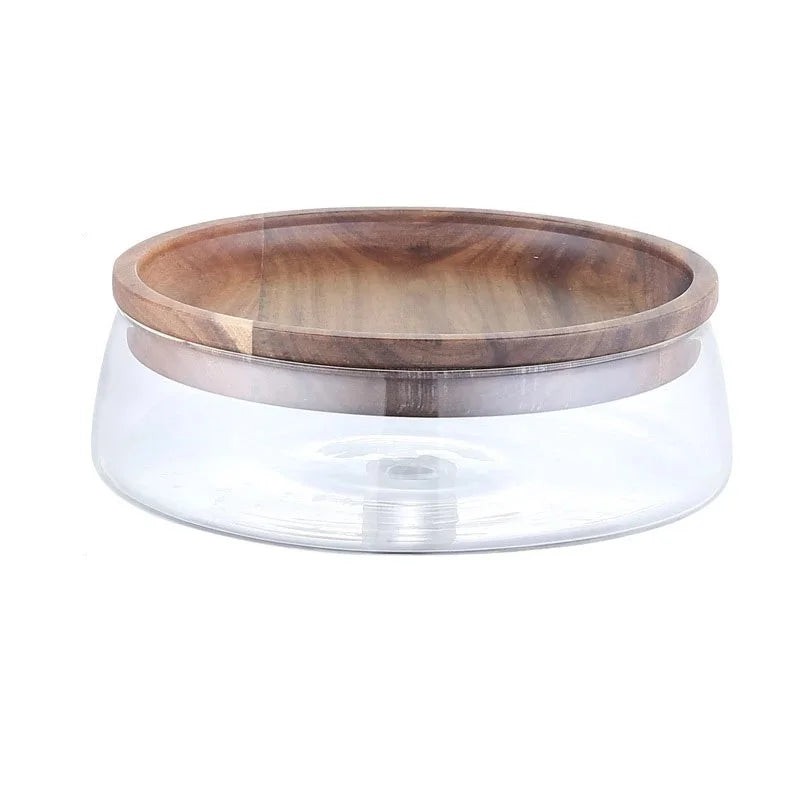 Caja de almacenamiento de frutos secos estilo decoración europea para el hogar, bandeja de frutas, decoraciones para el hogar, utensilio de cocina, regalos navideños, cuenco de cristal