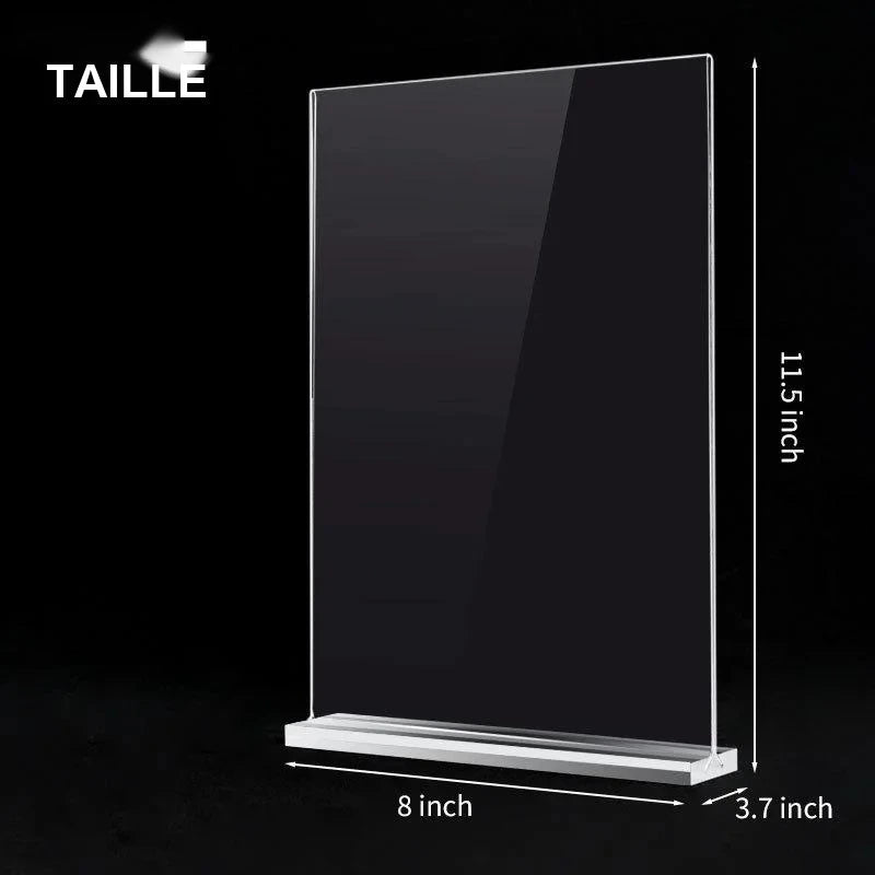 Soporte de acrílico para carteles A4/A5/A6, expositor de sobremesa, soporte para etiquetas de precio, expositor para menús, soporte para restaurantes