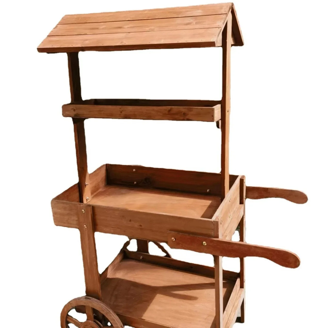 Présentoir Buffet Bois Rustique Chariot Boutique