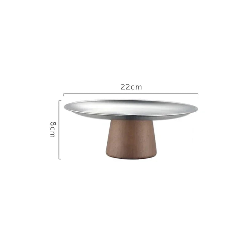 Plateau Buffet Compartimenté Inox et Bois