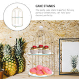 Présentoir Cage Dorée Gâteau Mariage