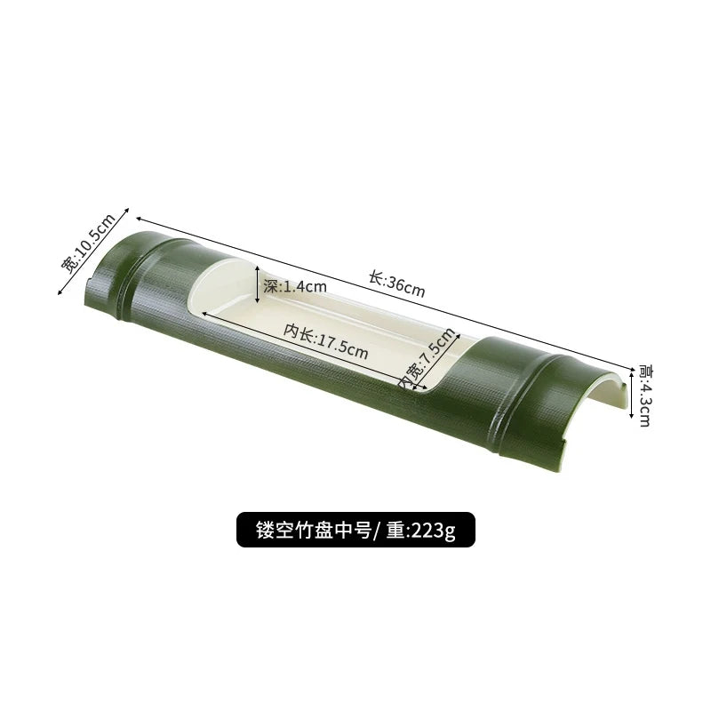 Plato creativo para hot pot japonés, plato de esterilla de bambú, plato para sashimi, vajilla comercial para restaurante de sushi