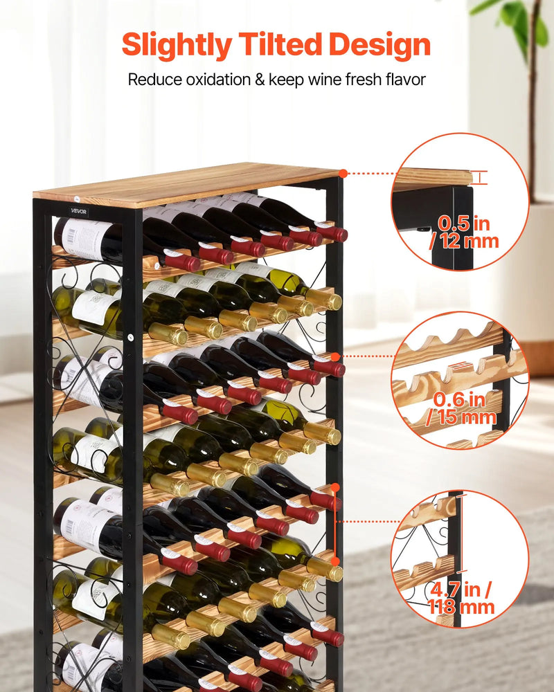 Présentoir Bouteilles Vin Multi-Niveaux Bar