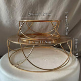Présentoir Gâteau Métal Doré Mariage Élégant – élément déco fête baby shower