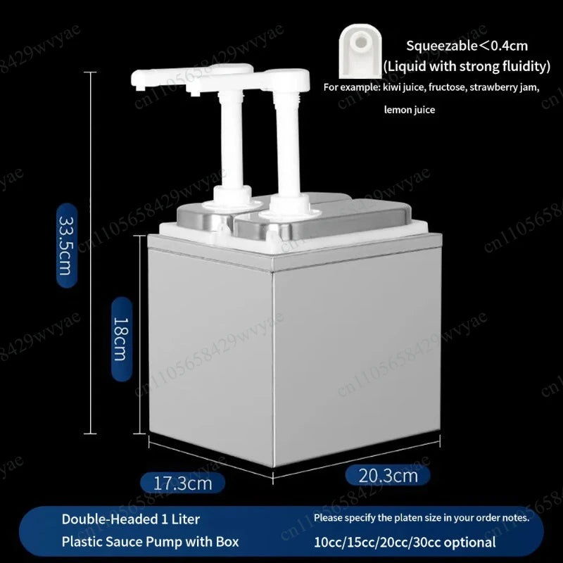 Distributeur de Sauce Buffet Double Tête Inox