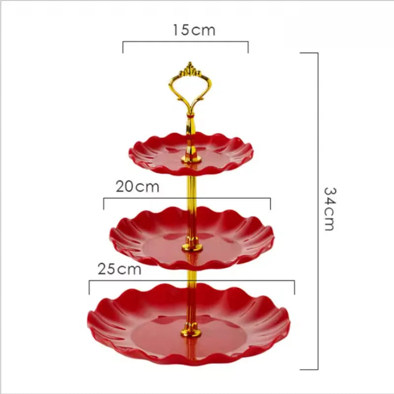 Présentoir Gâteau 3 Étages Mariage