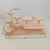 Présentoir Bois Multi-Niveaux Pâtisserie