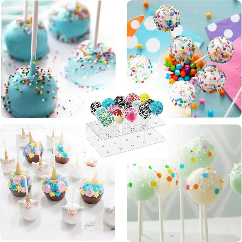 Présentoir Cake Pop Acrylique Transparent Buffet