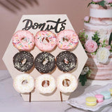 Panneau Mural Bois Présentoir Donuts