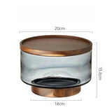 Coupe Fruits Bois Acacia Verre