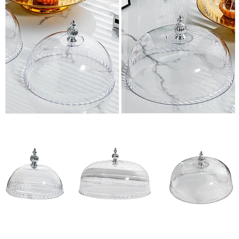 Cúpula transparente para pasteles, tapa para tartas, cubierta para mantequilla y postres, protector de alimentos, cloche expositor de repostería para el hogar, camping o fiestas al aire libre