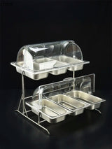 Présentoir Buffet Inox Multi-Compartiments Hôtel