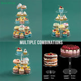Présentoir Cupcake Acrylique Rond 3 4 5 Étages – présentoir buffet mariage chic