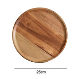 Plateau Service Bois Acacia Rond