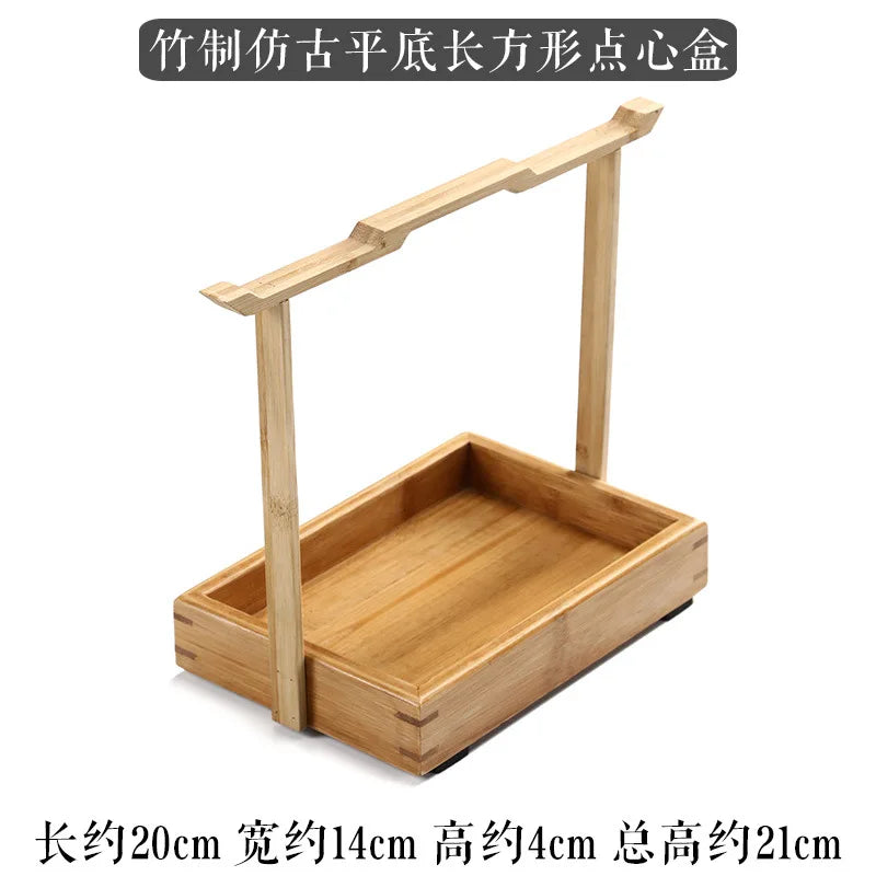 Corbeille Bambou Présentoir Buffet Portable