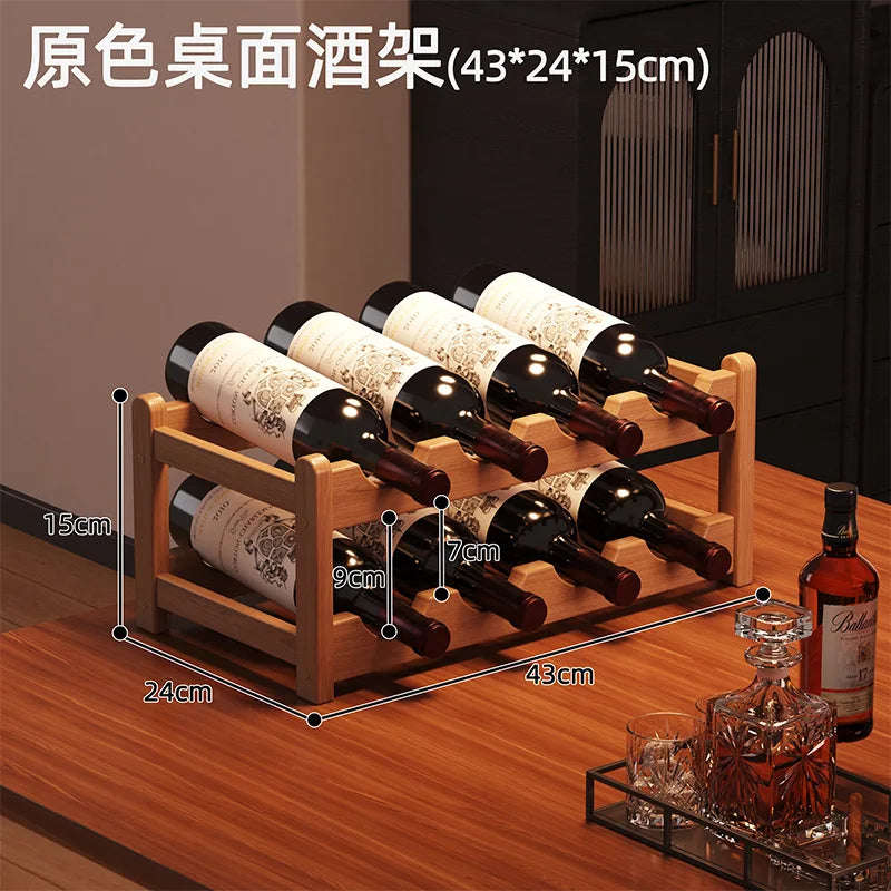 Botellero de vino de lujo para mesa, soporte para botellas de vino, organizador de almacenamiento para el hogar, cocina, barra, encimera, expositor de vino