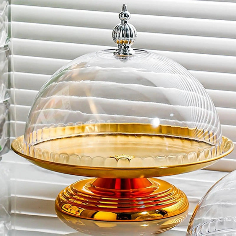 Cúpula transparente para pasteles, tapa para tartas, cubierta para mantequilla y postres, protector de alimentos, cloche expositor de repostería para el hogar, camping o fiestas al aire libre