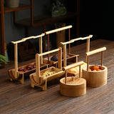 Corbeille Bambou Présentoir Buffet Portable