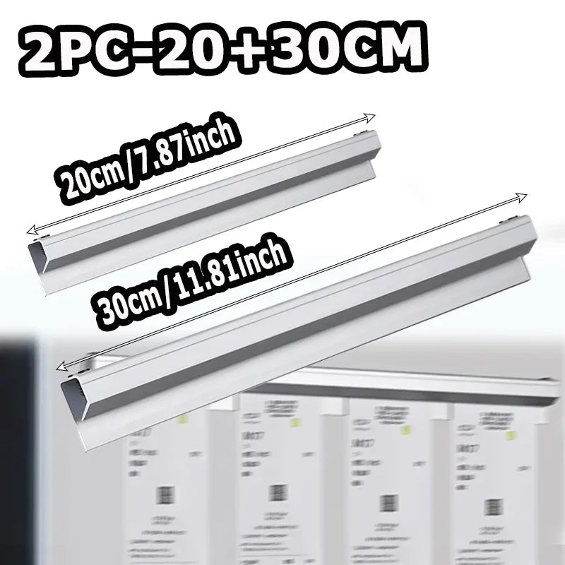 Portamenús de aleación de aluminio para pared de restaurante de 20/30/50 cm para comida para llevar - Ajustable a izquierda y derecha, fácil de instalar
