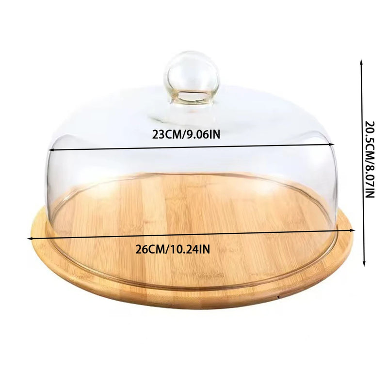 Présentoir Gâteau avec Cloche Transparente