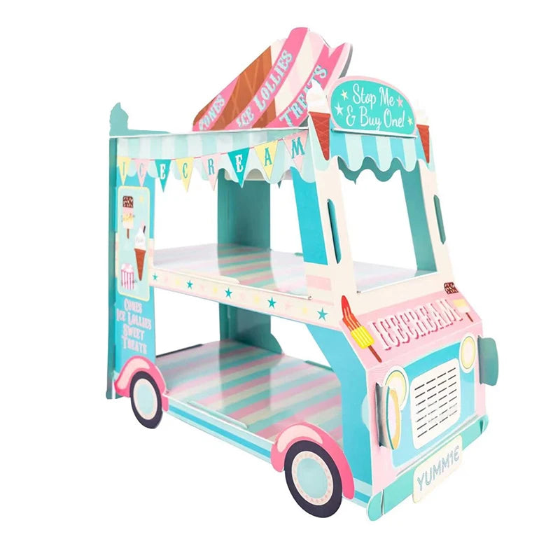 Présentoir Cupcakes Camion Glaces Anniversaire