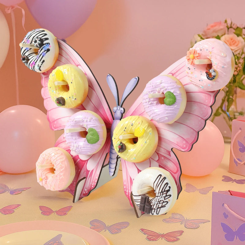 Présentoir Donuts Bois Papillon