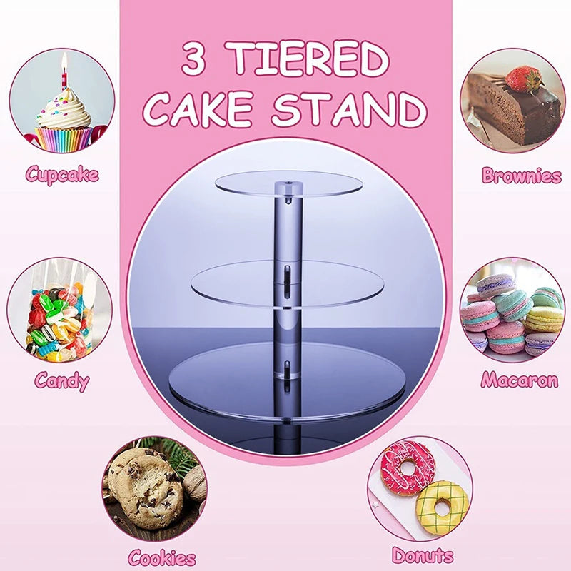 Présentoir Cupcakes Rond 3 à 5 Niveaux