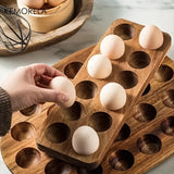 Présentoir à Œufs en Bois Multi-Compartiments