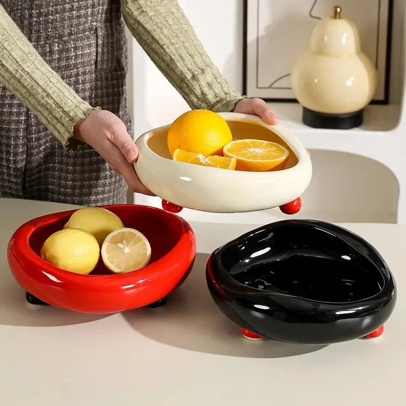 Frutero de cerámica, ensaladera, cesta de frutas, plato para dulces, bandejas para aperitivos, plato para sushi, platos para postre, plato para dim sum, platos llanos