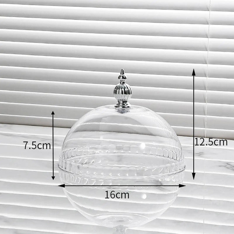 Cúpula transparente para pasteles, tapa para tartas, cubierta para mantequilla y postres, protector de alimentos, cloche expositor de repostería para el hogar, camping o fiestas al aire libre