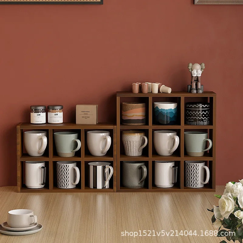 Présentoir Mural Tasses Café Vintage