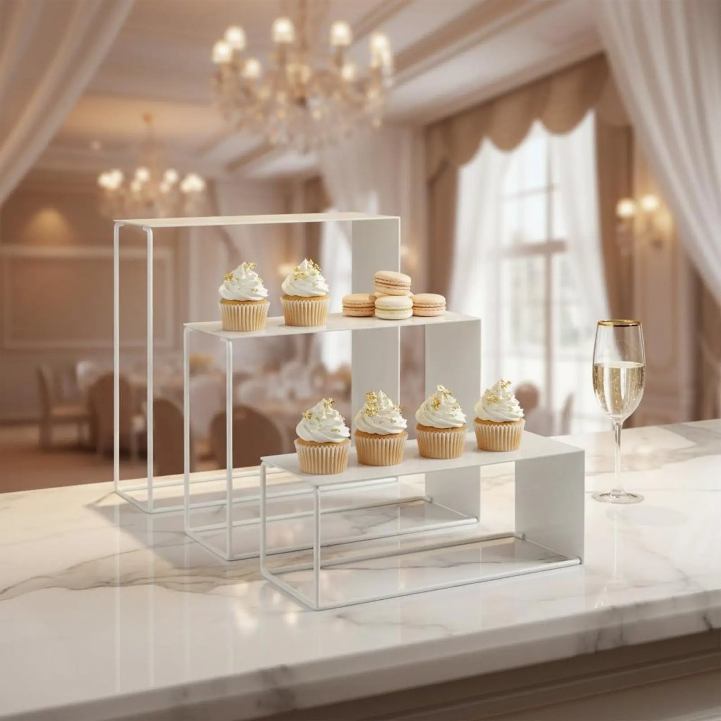 Présentoir Pâtisserie Métal Étagé