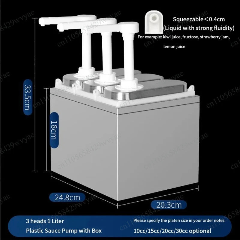 Distributeur de Sauce Buffet Double Tête Inox