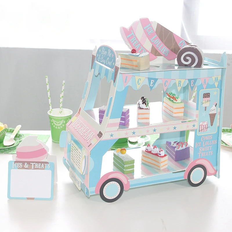 Présentoir Cupcakes Camion Glaces Anniversaire