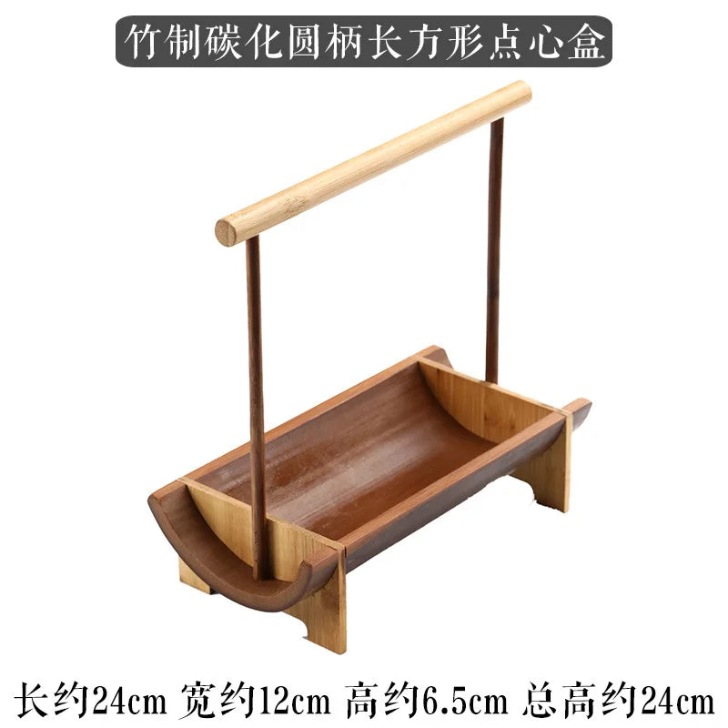 Corbeille Bambou Présentoir Buffet Portable