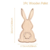 Plateau Bois Lapin Pâques