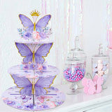 Présentoir Cupcake Papillon Violet