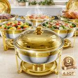 Chauffe-Plat Buffet Inox 6.5QT Rond Traiteur – présentoir buffet mariage chic