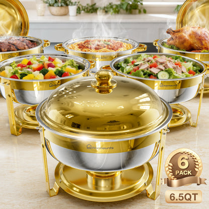 Chauffe-Plat Buffet Inox 6.5QT Rond Traiteur