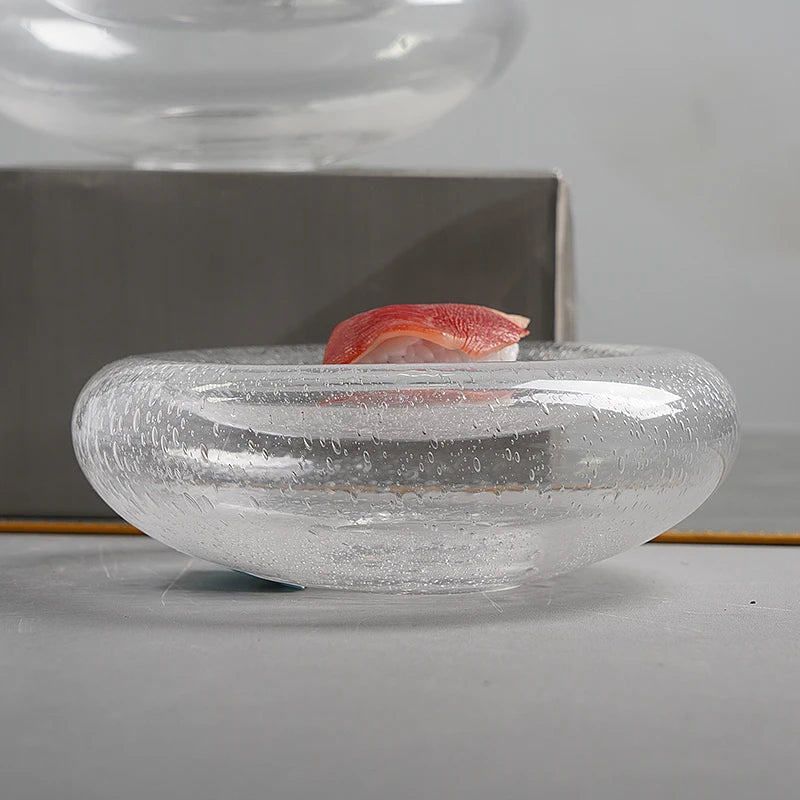 Plato de postre de doble acristalamiento estilo francés para comida occidental, plato de ensalada, postre o plato frío para restaurantes de alta gama, vajilla de cocina